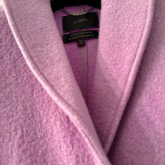 J.Crew The Daphne Topcoat in Italian Boiled Wool in Lavender 00 NWT - Picture 4 of 5